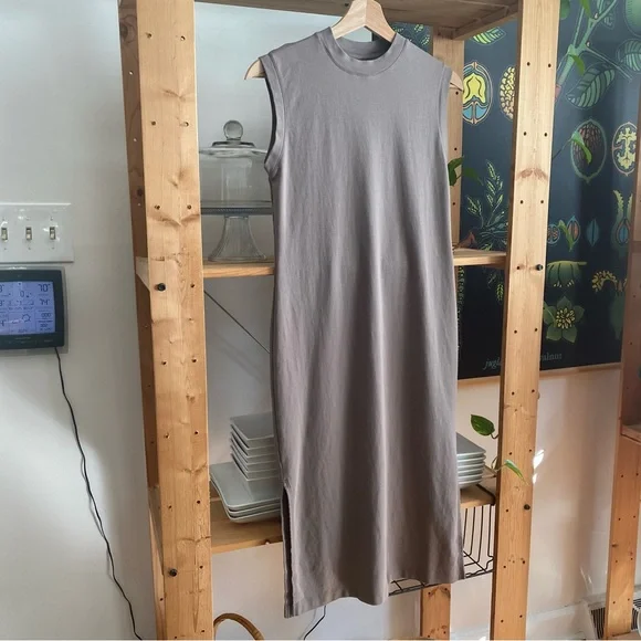 MM Lafleur Pebble Brown Sleeveless Lou Midi Dress XS - Picture 6 of 15